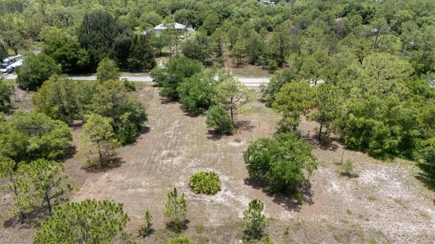Drone / aerial view of a heavily wooded area