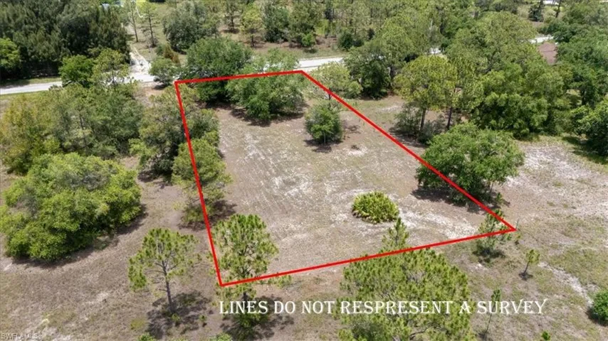 Aerial view of property's location featuring property boundaries highlighted