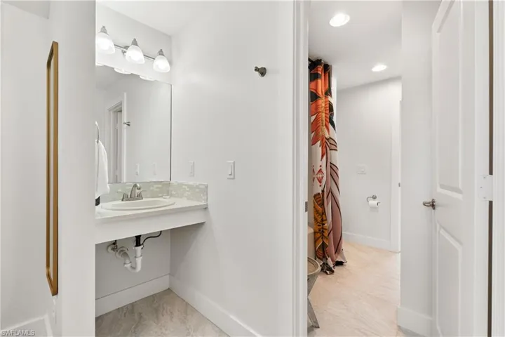 Each bedroom has a private sink area
