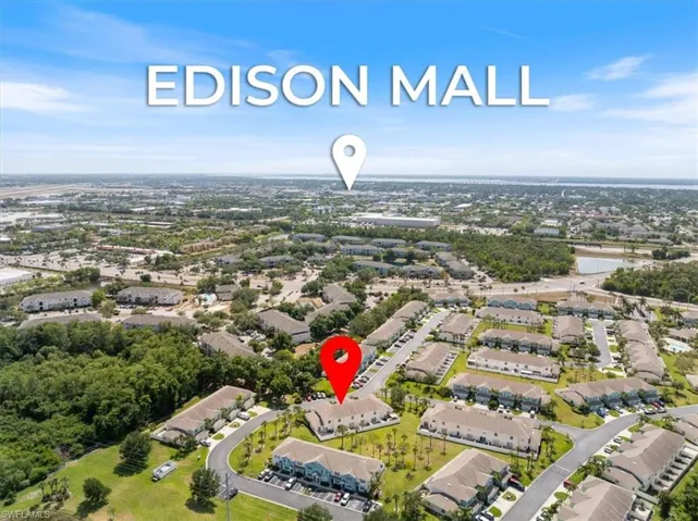 Aerial view with a residential view