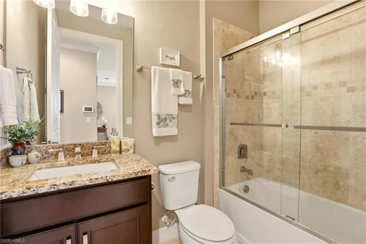 2nd Full bath with vanity and enclosed tub / shower combo