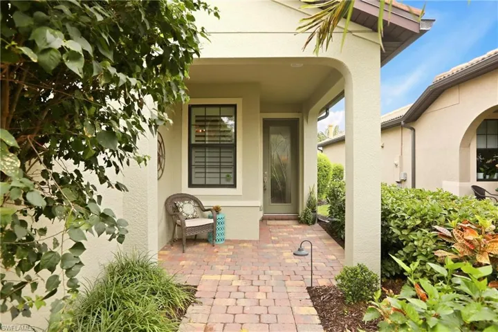 Covered Entrance to property featuring Lead Glass Door.