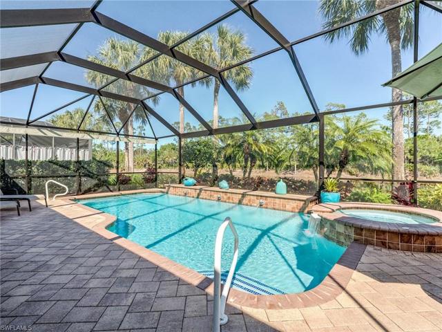 The Pool cage has been recently painted, re screened with a Picture Frame Window, LED Cafe lights on the cage offer evening ambiance like none other. .