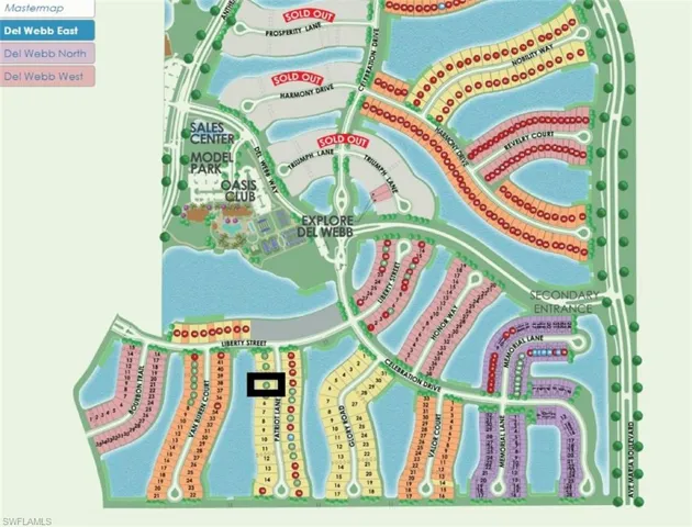 Site map - Lot 00438 - Western facing lanai on the water!