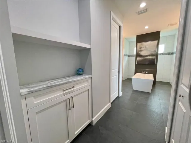 Custom nook in master bathroom