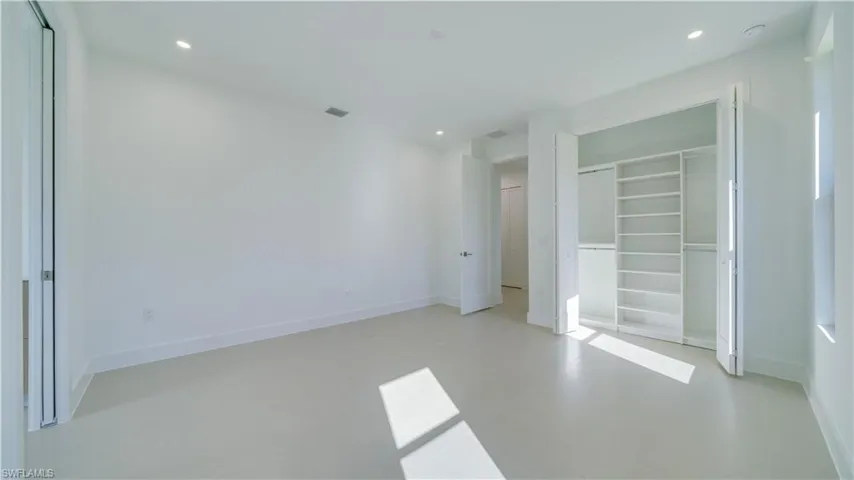 Cabana suite with custom closet system.