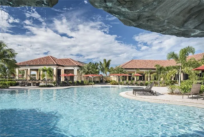 Community pool featuring a patio area