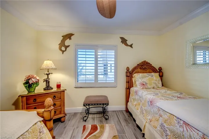 Guest Bedroom including plantation shutter