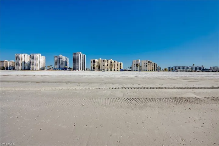 Beach view back towards the building