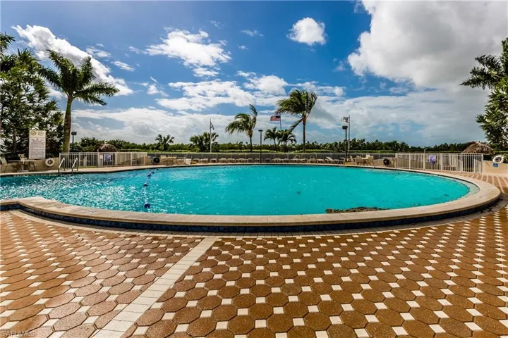 Pool featuring fence