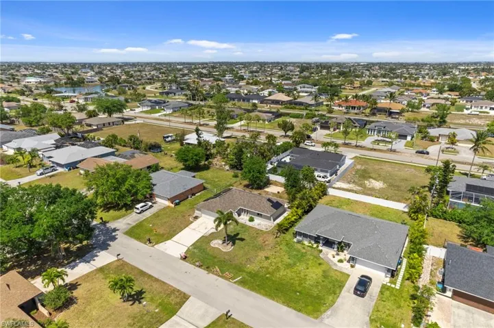 Aerial view with a residential view