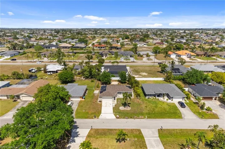 Aerial view with a residential view