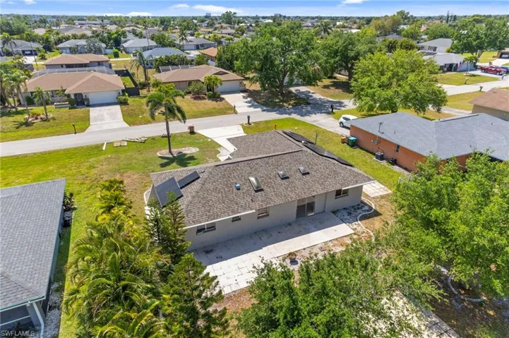 Aerial view with a residential view