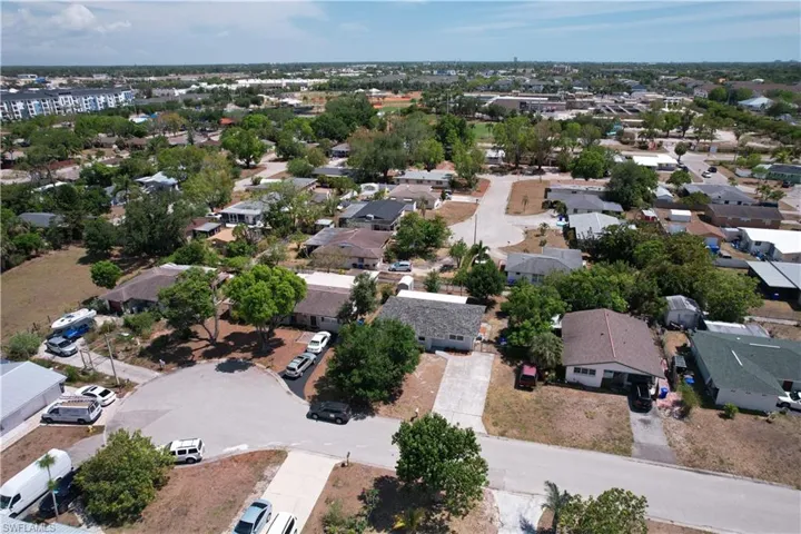 Drone / aerial view with a residential view
