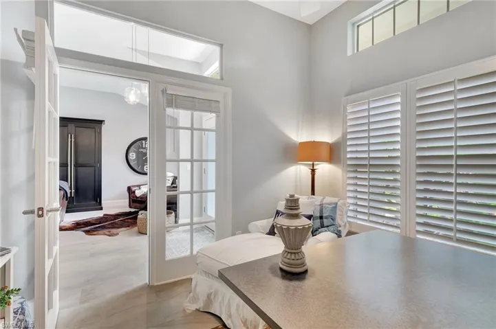 Dining area with french doors