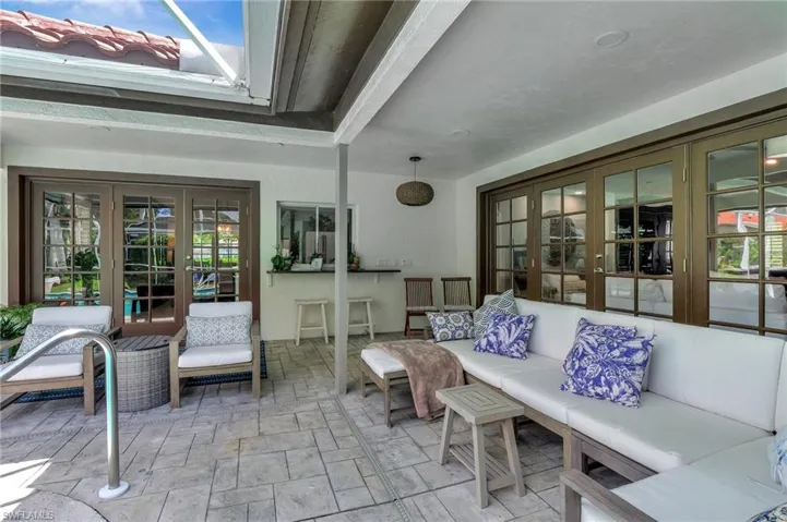 View of patio / terrace with french doors and an outdoor living space