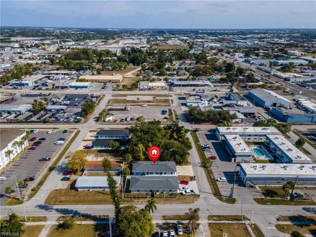 Aerial view of property's location