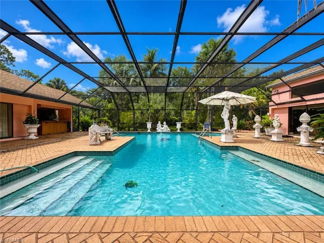 Digitally enhanced, Pool view looking from the front of the pool towards the back yard.