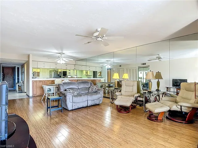 Living room featuring wood finished floors