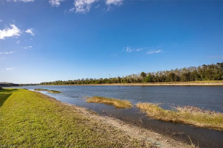 The preserve across the water is protected from development