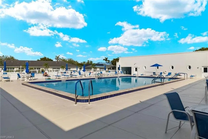View of pool featuring a patio area