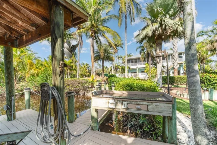 Dock area featuring a wooden deck