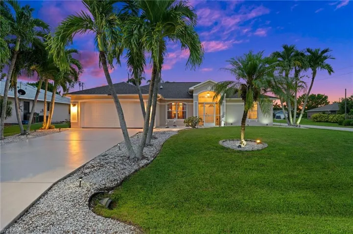 Single story home with a two car garage