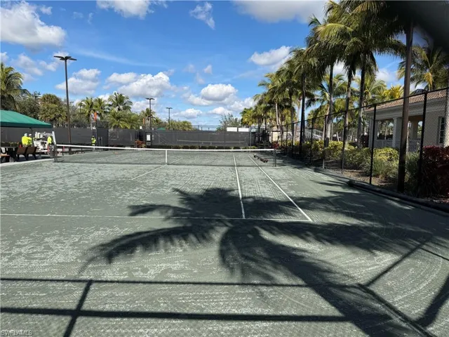 View of tennis court