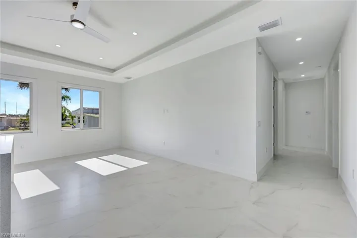 Expansive living area is perfect for friends and family to gather together.