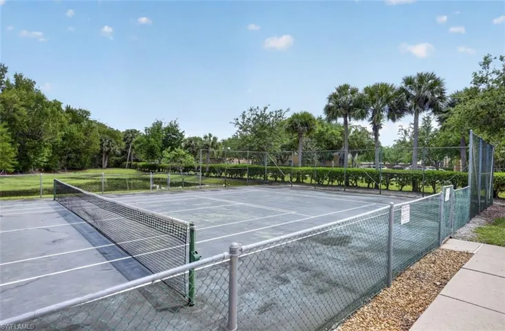View of tennis court