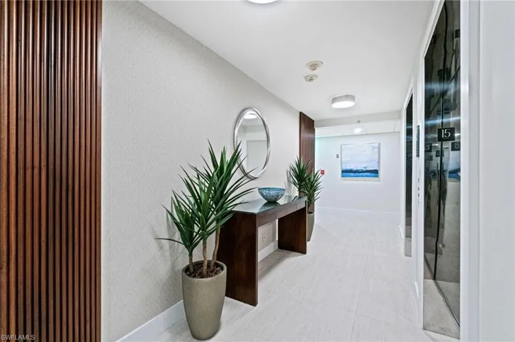 Elevator lobby on each floor was recently renovated
