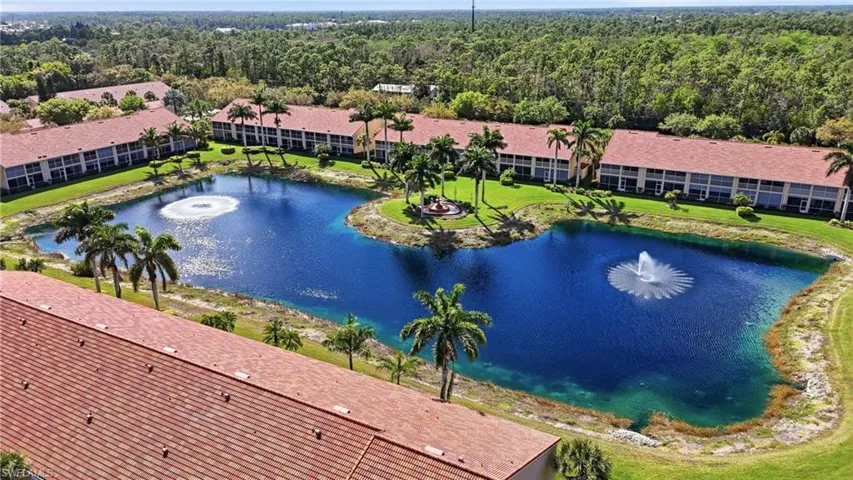 Aerial view of a large body of water