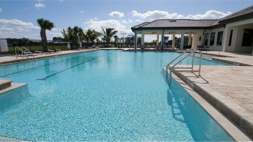 View of pool with a patio