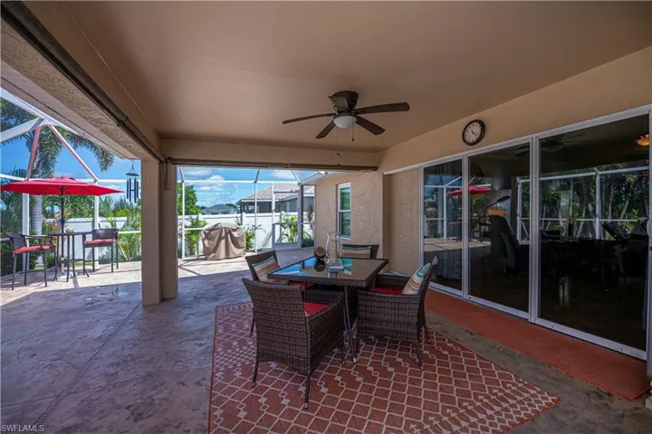 covered lanai area