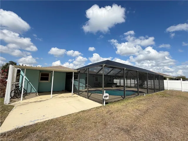 Covered Patio and Backyard