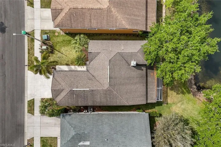 Birds eye view of property