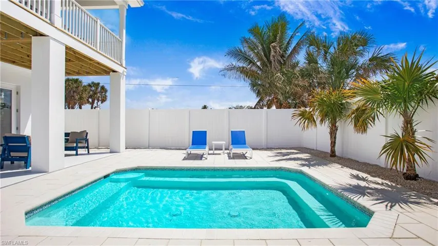 View of pool featuring a patio and a fenced backyard
