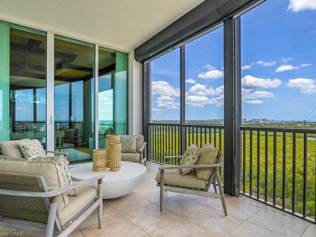 Accessible from Living room and den - enjoy serene sunset and views.