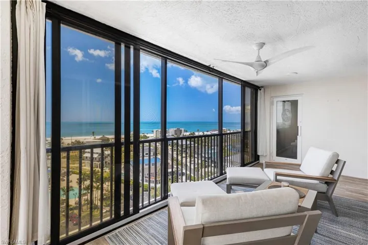 Lanai with impact glass sliding doors