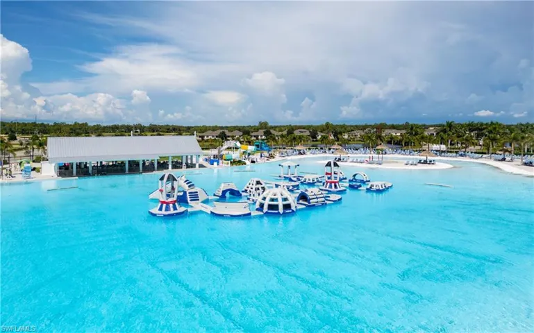 Drone / aerial view of a pool