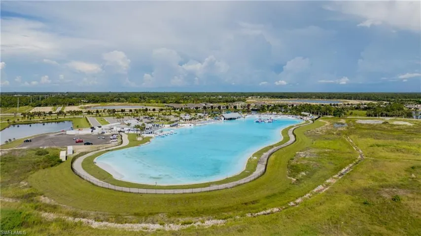 Bird's eye view of a large body of water