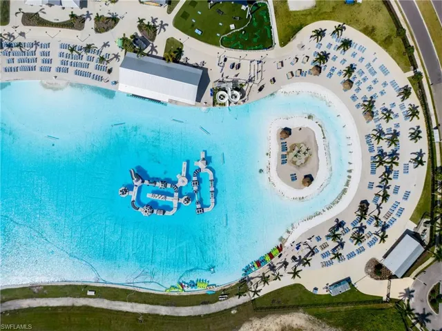 Bird's eye view of a pool
