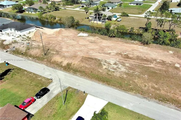 Drone / aerial view of a nearby body of water