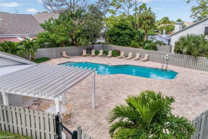 One of 2 community heated pools