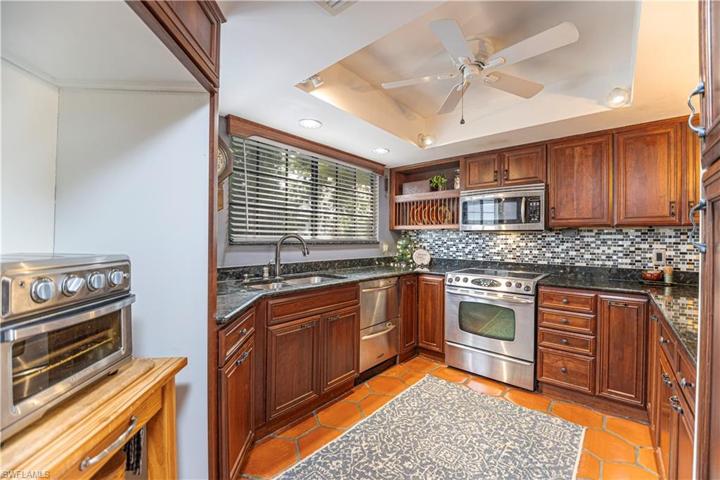 Remodeled kitchen granite counters