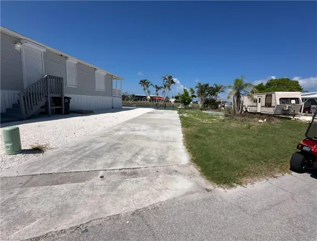 View of concrete driveway