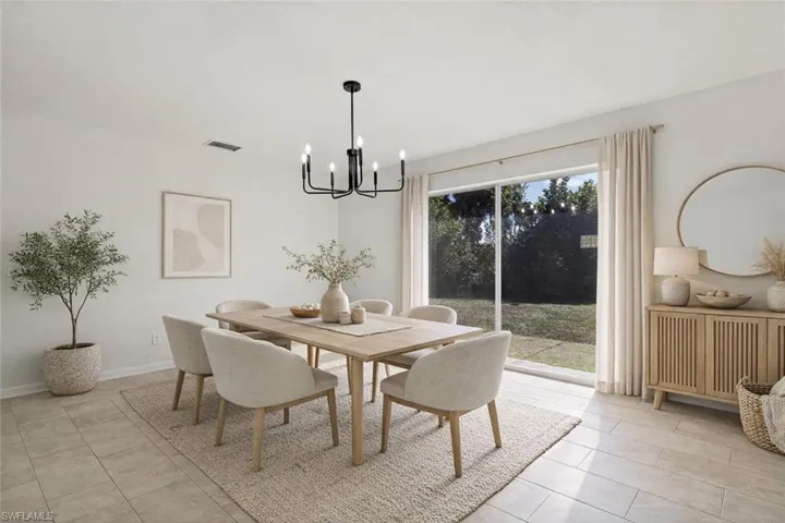 Dining space-staged