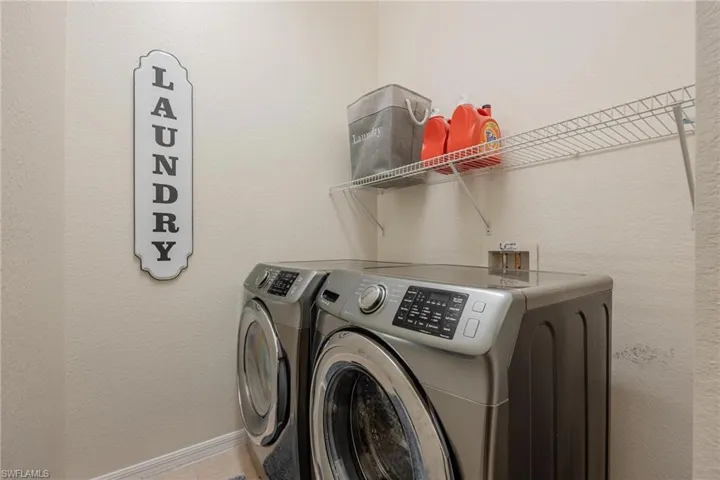 Separate Laundry room located between the 2 bedrooms.