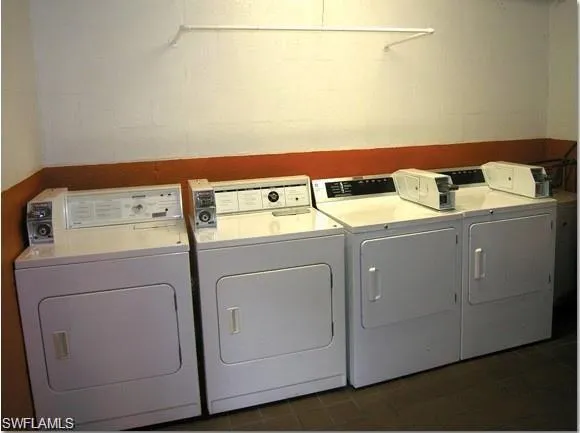 Common laundry area with washer and dryer