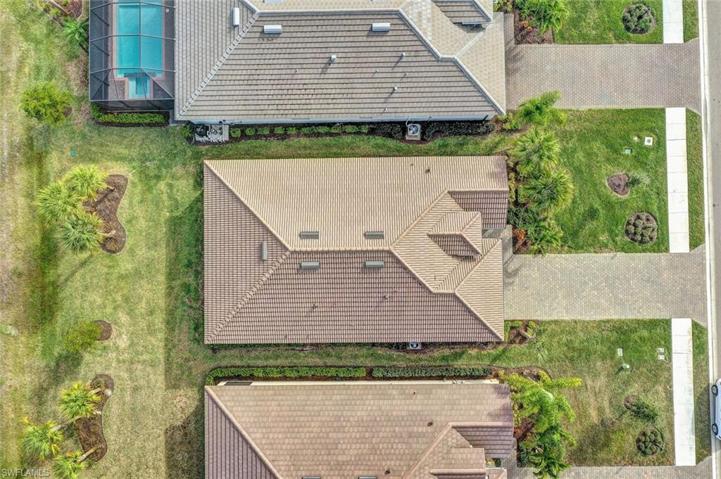 Aerial view of the home.